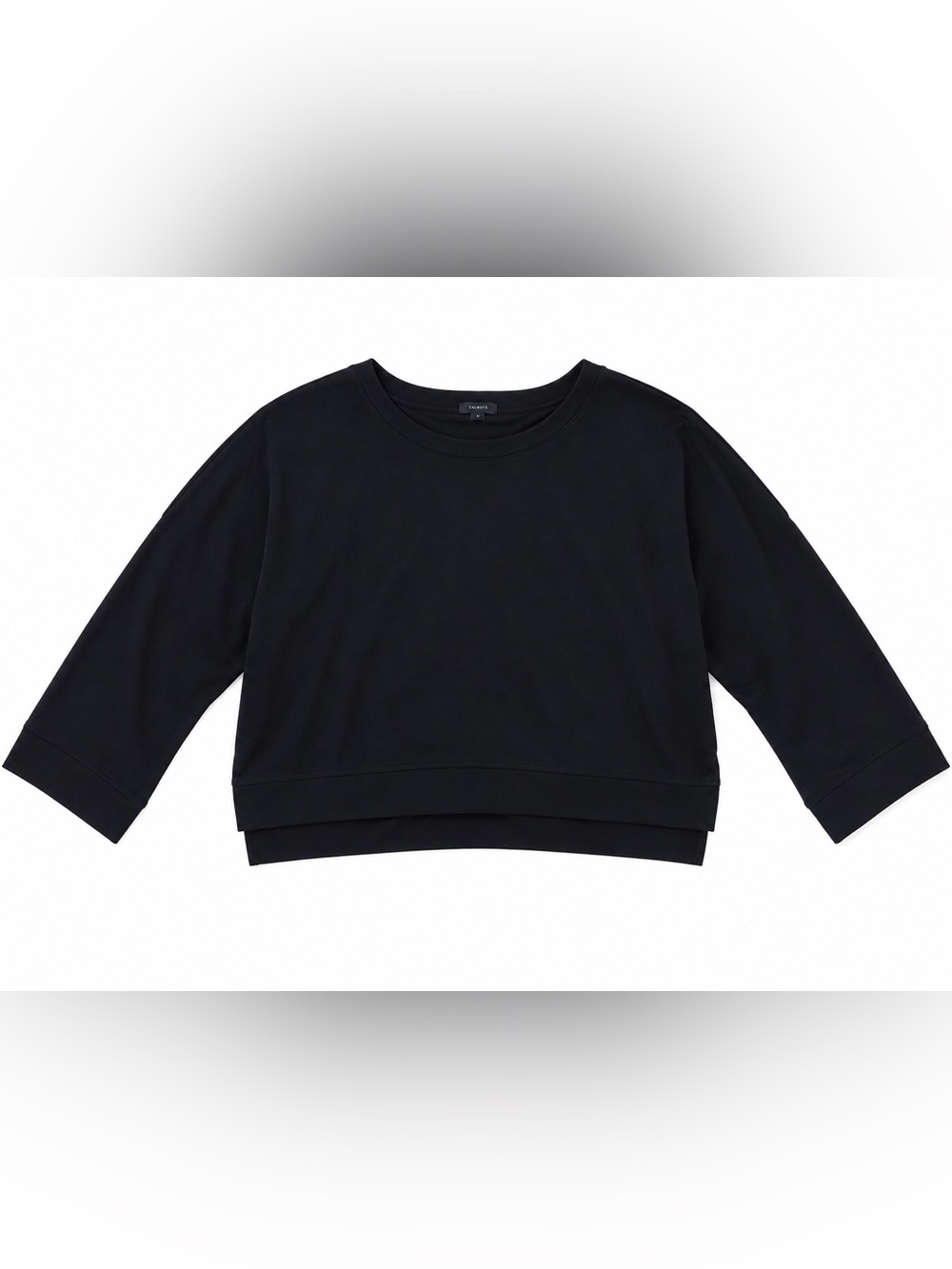 Halogen NWT black cropped sweatshirt
